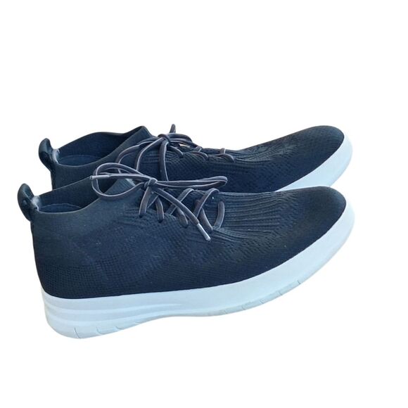 Womens FitFlop Sporty Uberknit Slip-on Black High Top Comfort Sneaker Sz 7.5 - Picture 2 of 14